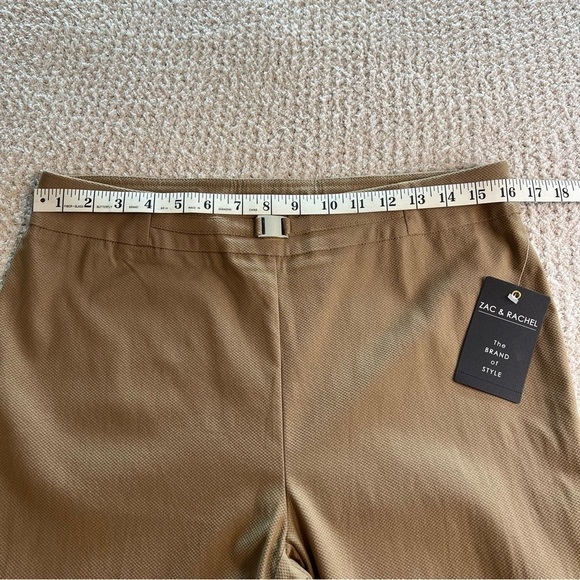 NWT Zac & Rachel Camel Oat Pull On Pants Size 12 - Picture 8 of 12